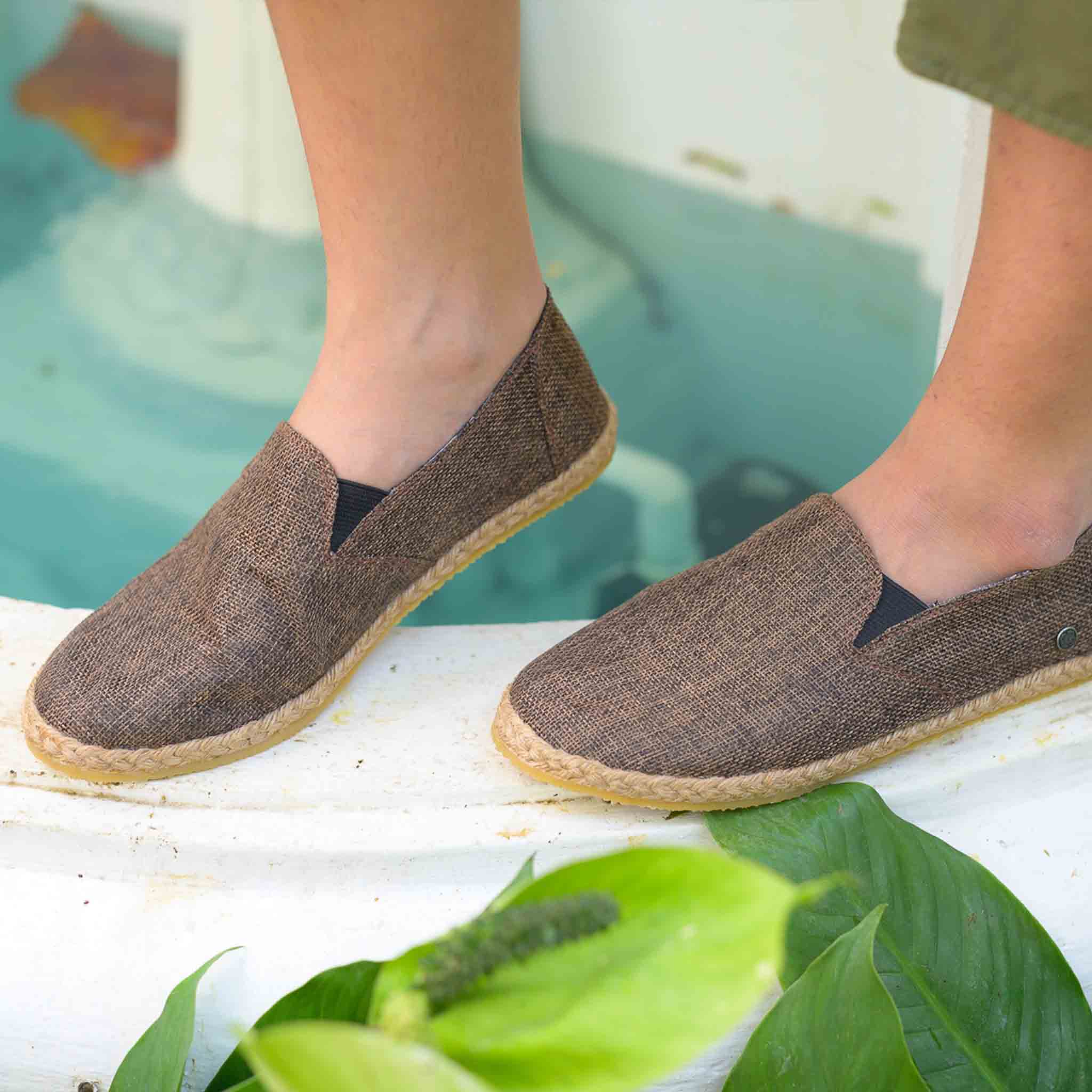 Virblatt Espadrilles Hennep Heren - Zomerschoenen Met Hmong Patronen - Natuurlijk En Comfortabel